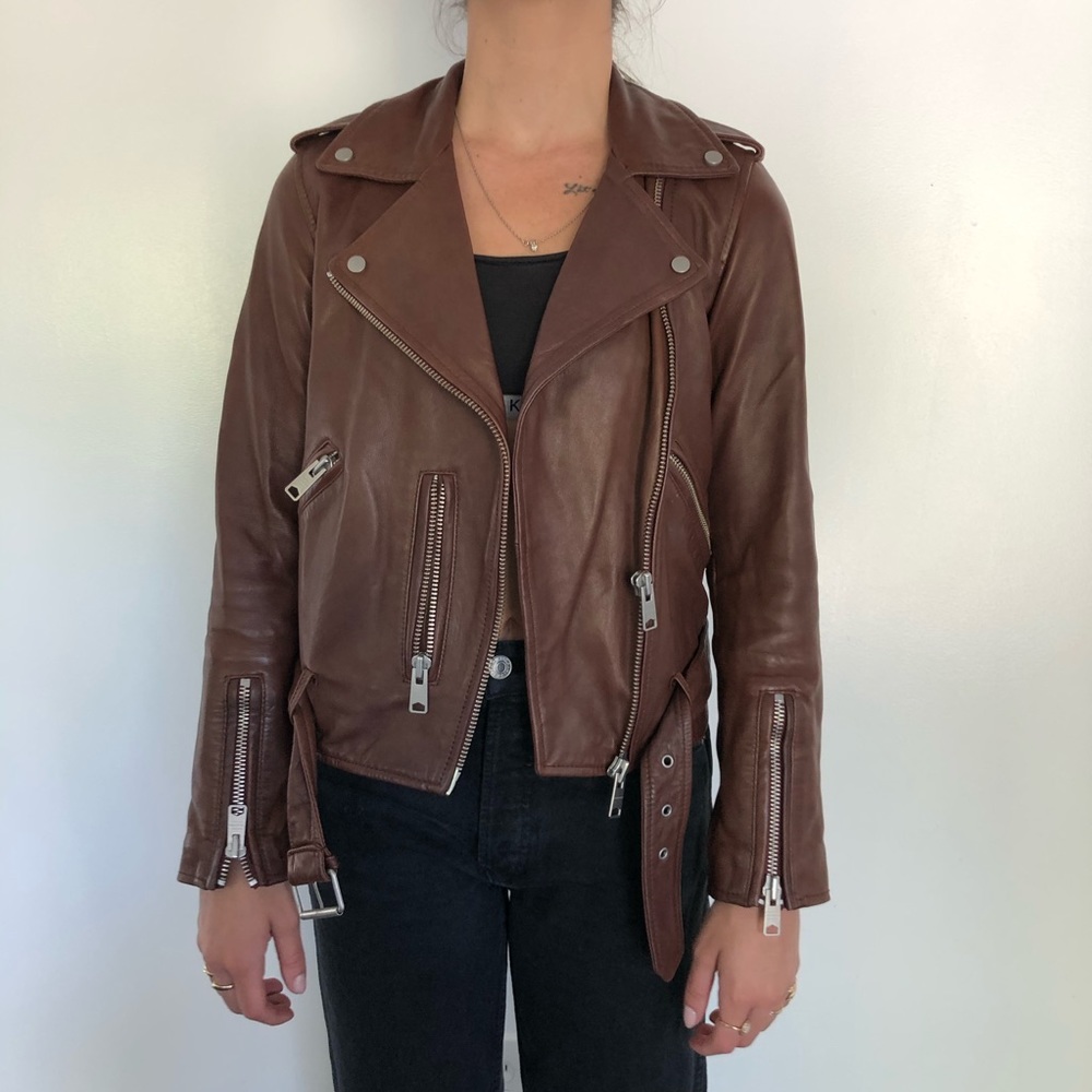 All Saints Brown Bomber Jacket